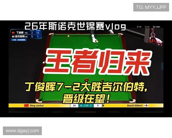 丁俊晖世锦赛首轮7比2领先吉尔伯特